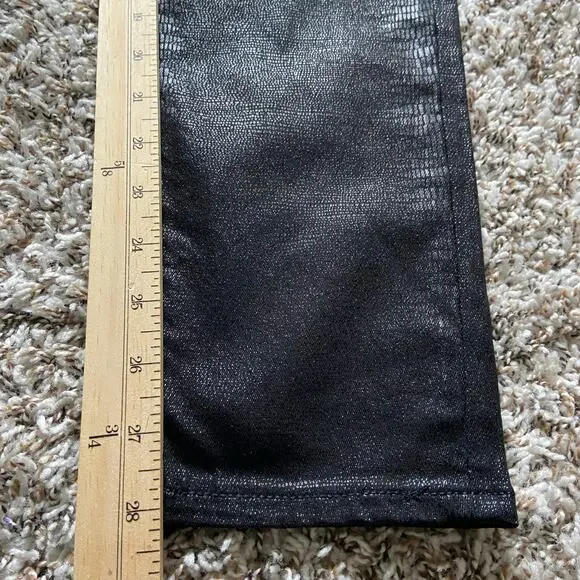 Juicy by Juicy Couture Beverly California Skinny Jean Women's 8 Black Faux Snake - Picture 8 of 9